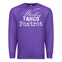 Purple wtf in military speak   saying Premium Sweatshirt - linhVisuals