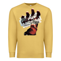 Antique Gold Judas Of Priest - British Steel Premium Sweatshirt - linhVisuals