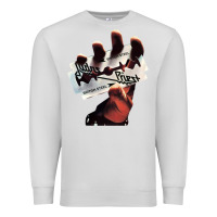 Dove Grey Judas Of Priest - British Steel Premium Sweatshirt - linhVisuals