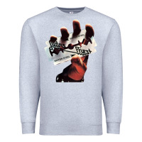 Heather Grey Judas Of Priest - British Steel Premium Sweatshirt - linhVisuals