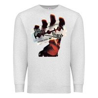 Oatmeal Heather Judas Of Priest - British Steel Premium Sweatshirt - linhVisuals