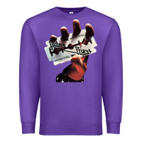Purple Judas Of Priest - British Steel Premium Sweatshirt - linhVisuals