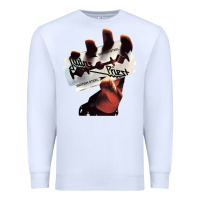 White Judas Of Priest - British Steel Premium Sweatshirt - linhVisuals