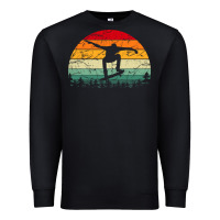 Black skateboard vintage for skateboards lovers Premium Sweatshirt - linhVisuals