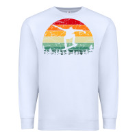 White skateboard vintage for skateboards lovers Premium Sweatshirt - linhVisuals