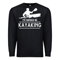 Black kayaking t  shirt i' d rather be at the lake kayaking t  shirt Premium Sweatshirt - linhVisuals