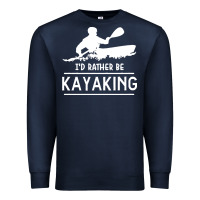 Navy kayaking t  shirt i' d rather be at the lake kayaking t  shirt Premium Sweatshirt - linhVisuals