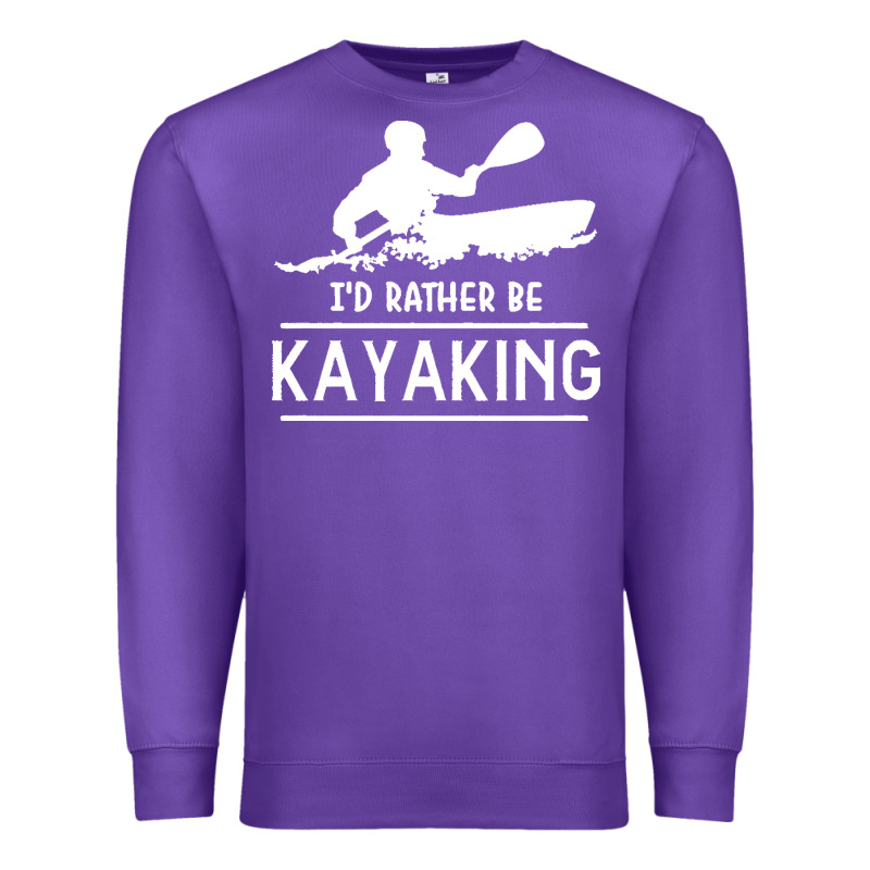 Kayaking T  Shirt I' D Rather Be At The Lake Kayaking T  Shirt Premium Sweatshirt by linhVisuals | Teevron