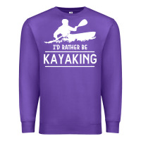 Purple kayaking t  shirt i' d rather be at the lake kayaking t  shirt Premium Sweatshirt - linhVisuals