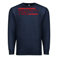 Navy logocnsmdp conservatoire de paris Premium Sweatshirt - linhVisuals