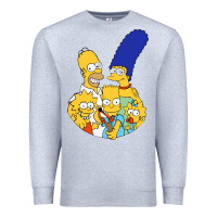 Heather Grey simpson Premium Sweatshirt - linhVisuals