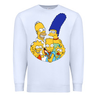 White simpson Premium Sweatshirt - linhVisuals