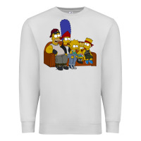 Dove Grey simpson family Premium Sweatshirt - linhVisuals