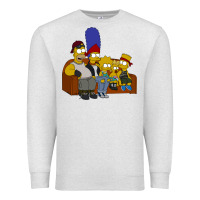 Oatmeal Heather simpson family Premium Sweatshirt - linhVisuals