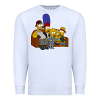 White simpson family Premium Sweatshirt - linhVisuals