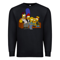 Black simpson family Premium Sweatshirt - linhVisuals