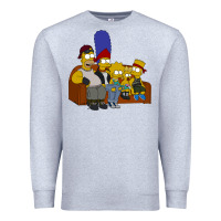 Heather Grey simpson family Premium Sweatshirt - linhVisuals