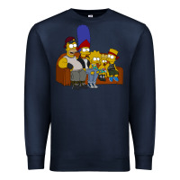 Navy simpson family Premium Sweatshirt - linhVisuals