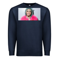 Navy chinese rappers beef with lil pump Premium Sweatshirt - linhVisuals