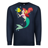 Navy ariel mermaid Premium Sweatshirt - linhVisuals