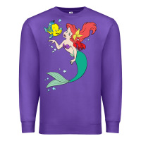 Purple ariel mermaid Premium Sweatshirt - linhVisuals
