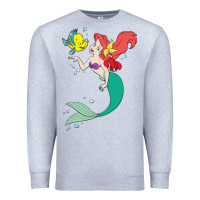 Heather Grey ariel mermaid Premium Sweatshirt - linhVisuals