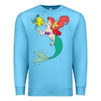 Ocean Blue ariel mermaid Premium Sweatshirt - linhVisuals