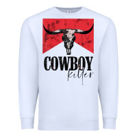 White cowboy killer tshirt Premium Sweatshirt - linhVisuals