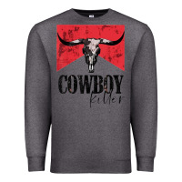 Charcoal Heather cowboy killer tshirt Premium Sweatshirt - linhVisuals