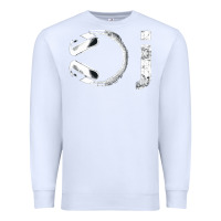 White dj music tshirt Premium Sweatshirt - linhVisuals