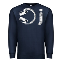 Navy dj music tshirt Premium Sweatshirt - linhVisuals