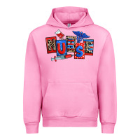 Fuchsia Pink usa nurse Urban Hoodie - RanaPortraitStore