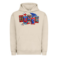 Pigment French Oak usa nurse Urban Hoodie - RanaPortraitStore