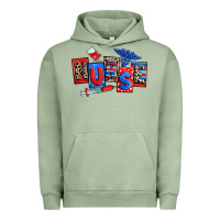 Pigment Oil Green usa nurse Urban Hoodie - RanaPortraitStore