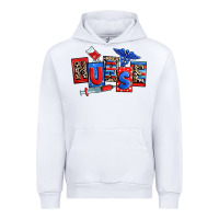 White usa nurse Urban Hoodie - RanaPortraitStore
