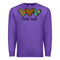 Purple hello fall Premium Sweatshirt - JahusDesignShop