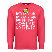 Cardinal Loathe Entirely Grinch For Light Hate hate hate happy christmas Premium Sweatshirt - linhVisuals