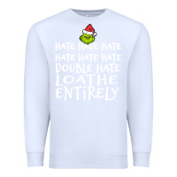 White Loathe Entirely Grinch For Light Hate hate hate happy christmas Premium Sweatshirt - linhVisuals