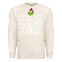 Sandshell Loathe Entirely Grinch For Light Hate hate hate happy christmas Premium Sweatshirt - linhVisuals
