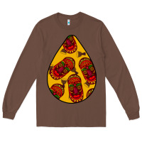Chestnut african masks teardrop  5 Long Sleeve Tee - BundleAndBundleShop