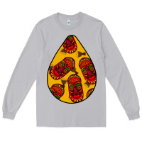 Moon Dust african masks teardrop  5 Long Sleeve Tee - BundleAndBundleShop