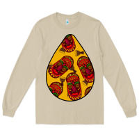 Mushroom african masks teardrop  5 Long Sleeve Tee - BundleAndBundleShop