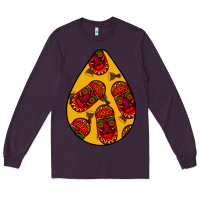 Plum african masks teardrop  5 Long Sleeve Tee - BundleAndBundleShop