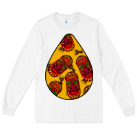 White african masks teardrop  5 Long Sleeve Tee - BundleAndBundleShop