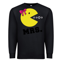 Black Mrs Pacman Premium Sweatshirt - linhVisuals