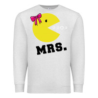 Oatmeal Heather Mrs Pacman Premium Sweatshirt - linhVisuals