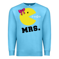Ocean Blue Mrs Pacman Premium Sweatshirt - linhVisuals