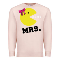 Pale Pink Mrs Pacman Premium Sweatshirt - linhVisuals
