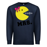 Navy Mrs Pacman Premium Sweatshirt - linhVisuals