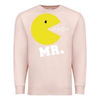 Pale Pink Mr Pacman Premium Sweatshirt - linhVisuals